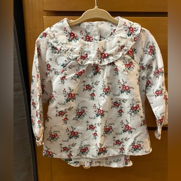 Janie and Jack Floral Pajama Set 12-18M - Picture 2 of 7